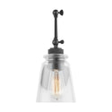 One Light Wall Sconce from the Profile Collection in Matte Black Finish by Austin Allen
