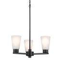 Three Light Chandelier from the Stamos Collection in Black Finish by Kichler