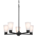 Five Light Chandelier from the Stamos Collection in Black Finish by Kichler