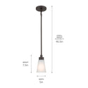One Light Mini Pendant from the Erma Collection in Olde Bronze Finish by Kichler