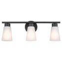 Three Light Bath from the Stamos Collection in Black Finish by Kichler