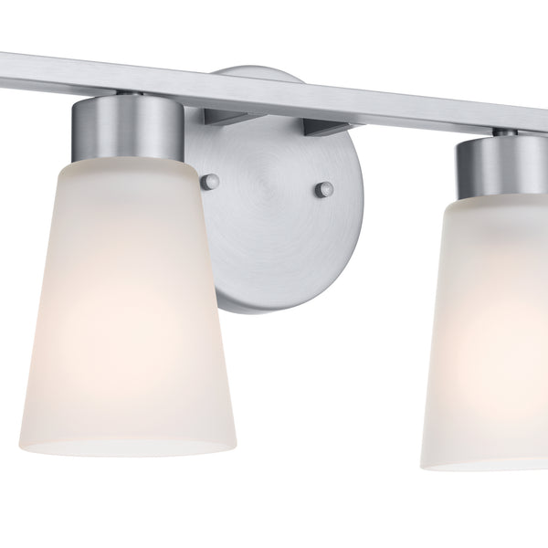 Four Light Bath from the Stamos Collection in Brushed Nickel Finish by Kichler