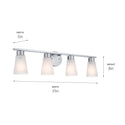 Four Light Bath from the Stamos Collection in Brushed Nickel Finish by Kichler