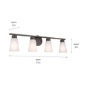 Four Light Bath from the Stamos Collection in Olde Bronze Finish by Kichler