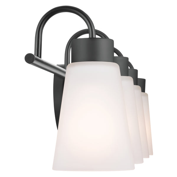 Four Light Bath from the Erma Collection in Black Finish by Kichler