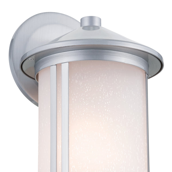 One Light Outdoor Wall Mount from the Lombard Collection in Brushed Aluminum Finish by Kichler
