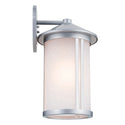 One Light Outdoor Wall Mount from the Lombard Collection in Brushed Aluminum Finish by Kichler