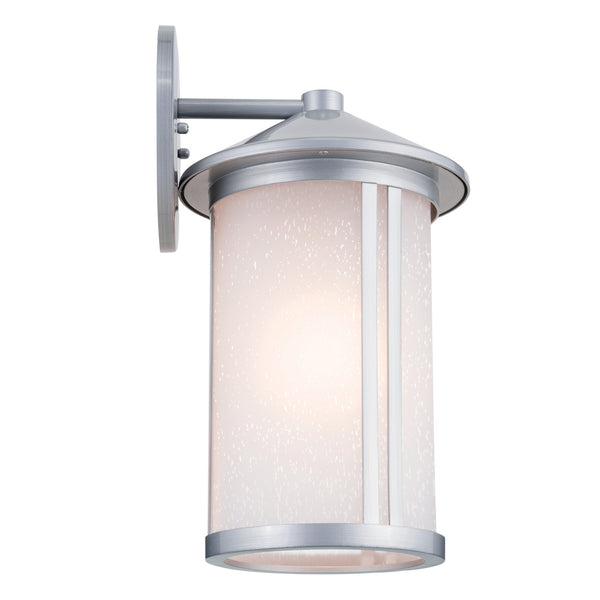 One Light Outdoor Wall Mount from the Lombard Collection in Brushed Aluminum Finish by Kichler