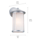 One Light Outdoor Wall Mount from the Lombard Collection in Brushed Aluminum Finish by Kichler