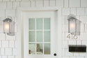 One Light Outdoor Wall Mount from the Lombard Collection in Brushed Aluminum Finish by Kichler