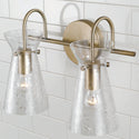 Two Light Vanity from the Mila Collection in Aged Brass Finish by Capital Lighting