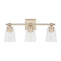 Three Light Vanity from the Breigh Collection in Brushed Champagne Finish by Capital Lighting