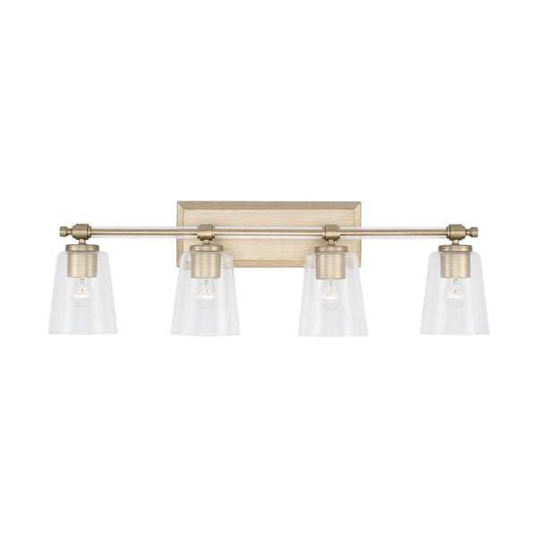 Four Light Vanity from the Breigh Collection in Brushed Champagne Finish by Capital Lighting