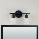 Two Light Vanity from the Dena Collection in Matte Black Finish by Capital Lighting