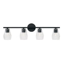 Four Light Vanity from the Dena Collection in Matte Black Finish by Capital Lighting