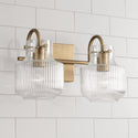 Two Light Vanity from the Nyla Collection in Aged Brass Finish by Capital Lighting