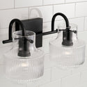 Two Light Vanity from the Nyla Collection in Matte Black Finish by Capital Lighting
