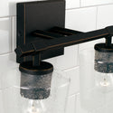 Two Light Vanity from the Ogden Collection in Brushed Black Iron Finish by Capital Lighting