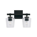 Two Light Vanity from the Ogden Collection in Brushed Black Iron Finish by Capital Lighting