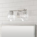 Two Light Vanity from the Lucas Collection in Brushed Nickel Finish by Capital Lighting