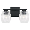 Two Light Vanity from the Lucas Collection in Matte Black Finish by Capital Lighting