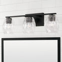 Three Light Vanity from the Lucas Collection in Matte Black Finish by Capital Lighting