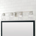 Four Light Vanity from the Lucas Collection in Brushed Nickel Finish by Capital Lighting