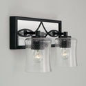 Two Light Vanity from the Avery Collection in Matte Black Finish by Capital Lighting