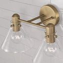 Two Light Vanity from the Greer Collection in Aged Brass Finish by Capital Lighting