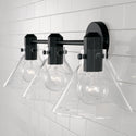 Three Light Vanity from the Greer Collection in Matte Black Finish by Capital Lighting