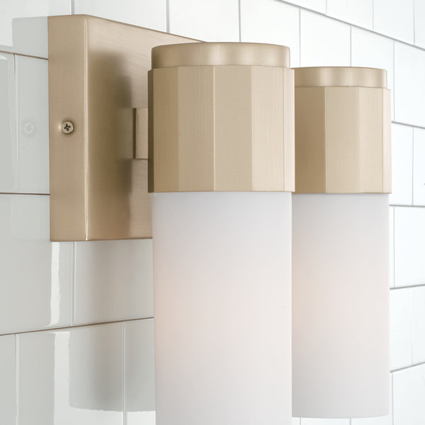 Two Light Vanity from the Sutton Collection in Soft Gold Finish by Capital Lighting