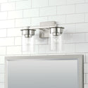 Two Light Vanity from the Mason Collection in Brushed Nickel Finish by Capital Lighting