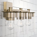 Three Light Vanity from the Mason Collection in Aged Brass Finish by Capital Lighting