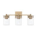 Three Light Vanity from the Mason Collection in Aged Brass Finish by Capital Lighting