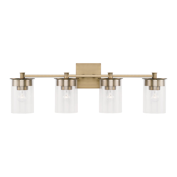 Four Light Vanity from the Mason Collection in Aged Brass Finish by Capital Lighting