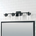 Four Light Vanity from the Mason Collection in Matte Black Finish by Capital Lighting