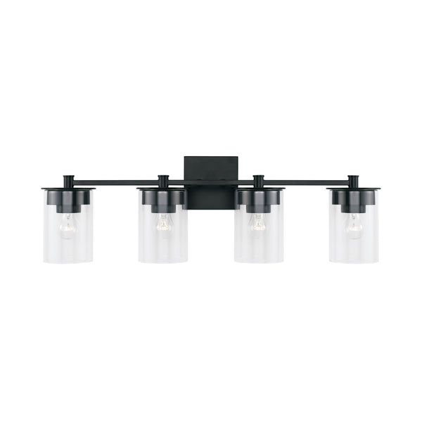 Four Light Vanity from the Mason Collection in Matte Black Finish by Capital Lighting