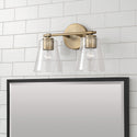 Two Light Vanity from the Baker Collection in Aged Brass Finish by Capital Lighting