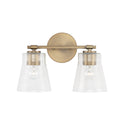 Two Light Vanity from the Baker Collection in Aged Brass Finish by Capital Lighting
