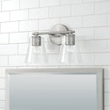 Two Light Vanity from the Baker Collection in Brushed Nickel Finish by Capital Lighting