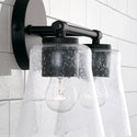 Two Light Vanity from the Baker Collection in Matte Black Finish by Capital Lighting