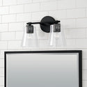 Two Light Vanity from the Baker Collection in Matte Black Finish by Capital Lighting