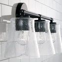 Three Light Vanity from the Baker Collection in Matte Black Finish by Capital Lighting