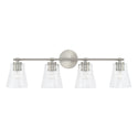 Four Light Vanity from the Baker Collection in Brushed Nickel Finish by Capital Lighting
