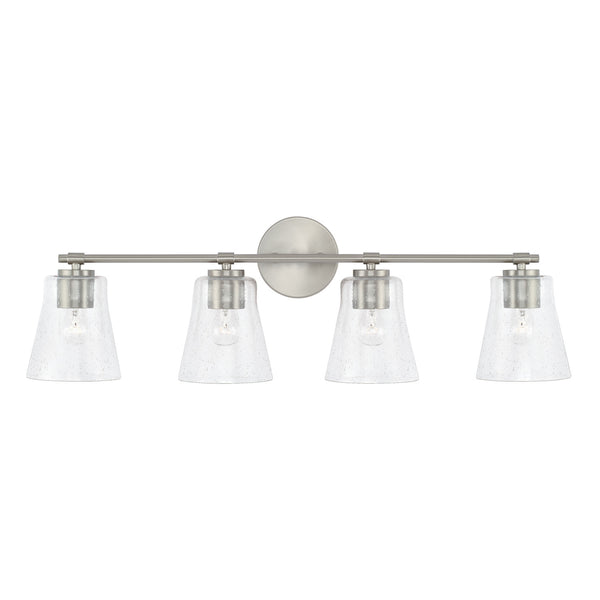 Four Light Vanity from the Baker Collection in Brushed Nickel Finish by Capital Lighting