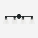 Four Light Vanity from the Baker Collection in Matte Black Finish by Capital Lighting