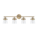 Four Light Vanity from the Madison Collection in Aged Brass Finish by Capital Lighting