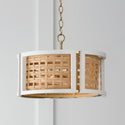 Four Light Semi-Flush Mount from the Lola Collection in Flat White and Matte Brass Finish by Capital Lighting