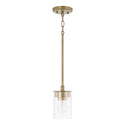 One Light Semi-Flush Mount from the Mason Collection in Aged Brass Finish by Capital Lighting