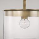 One Light Semi-Flush Mount from the Mason Collection in Aged Brass Finish by Capital Lighting